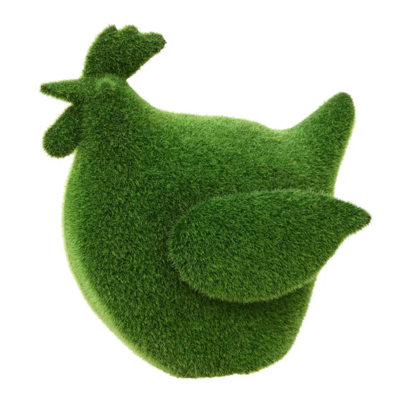 Statuette poule Grass gazon synthétique H25,4cm vert