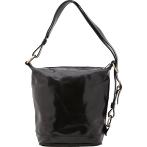 Borsa a secchiello da donna - Modello False - Vera pelle - 34.0 x 33.0 x 15.0 cm