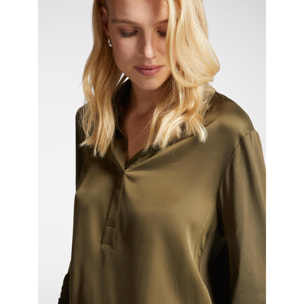 Elena Mirò - Camiseta con cuello de viscosa LENZING™ ECOVERO™ - Verde