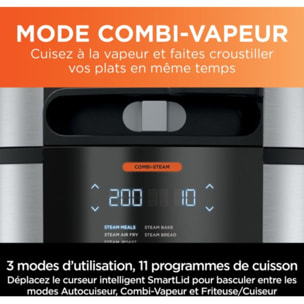 Multicuiseur NINJA Foodi OL550EU gris/noir 6 L, 11 modes de cuisson dont air fryer