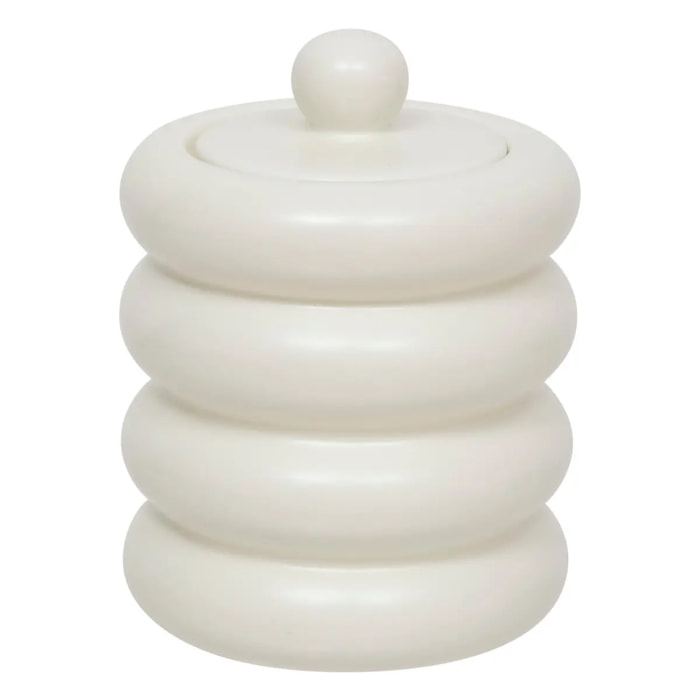 Boîte déco "Mike" céramique blanc 14,711,2cm