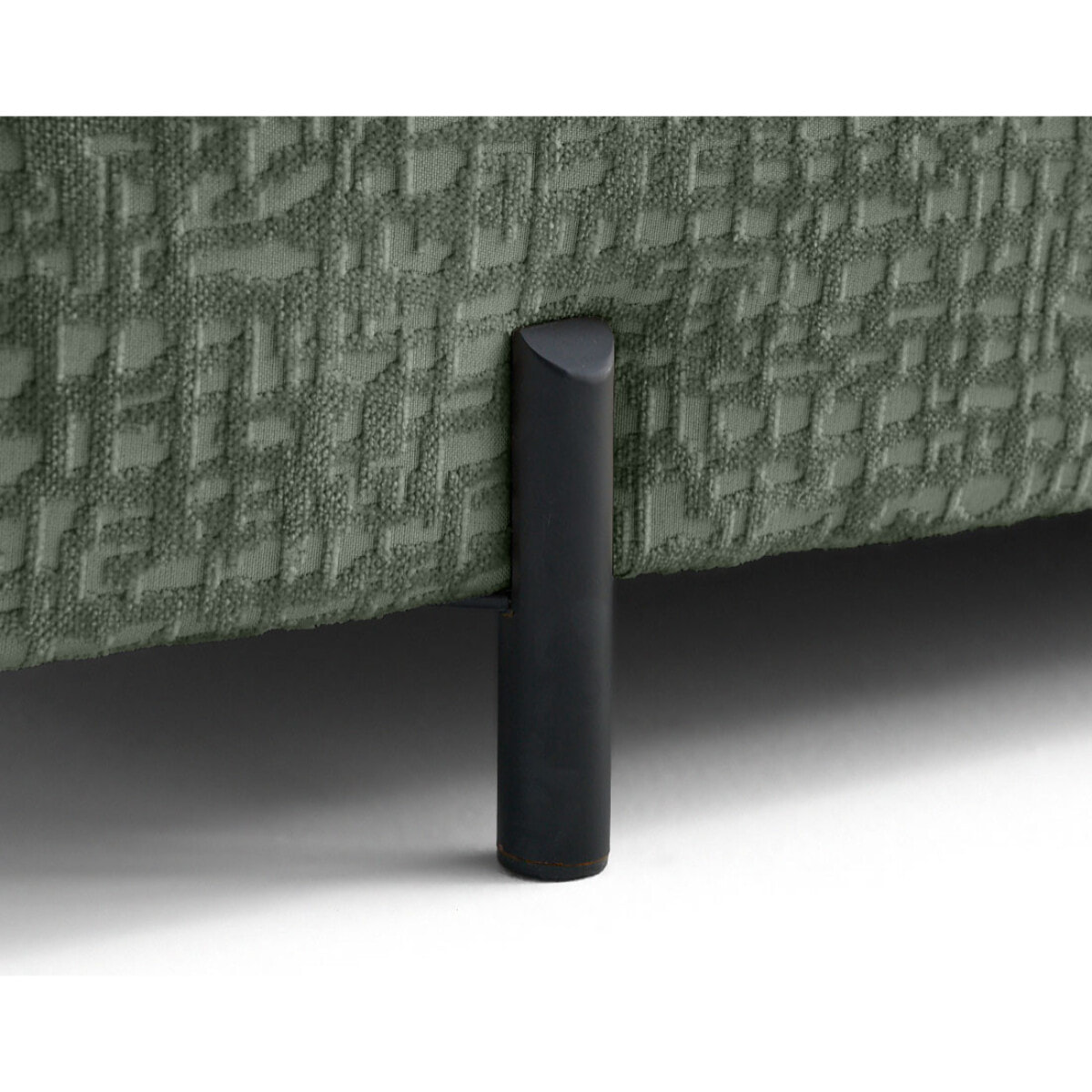 Brescia - banquette 3 places convertible en tissu velours relief - Vert