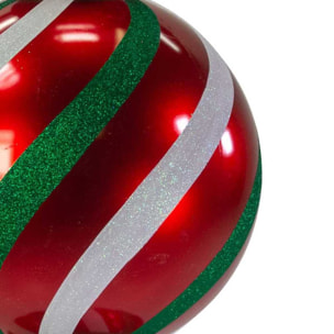 Puntale in plastica verde e rosso cmh157