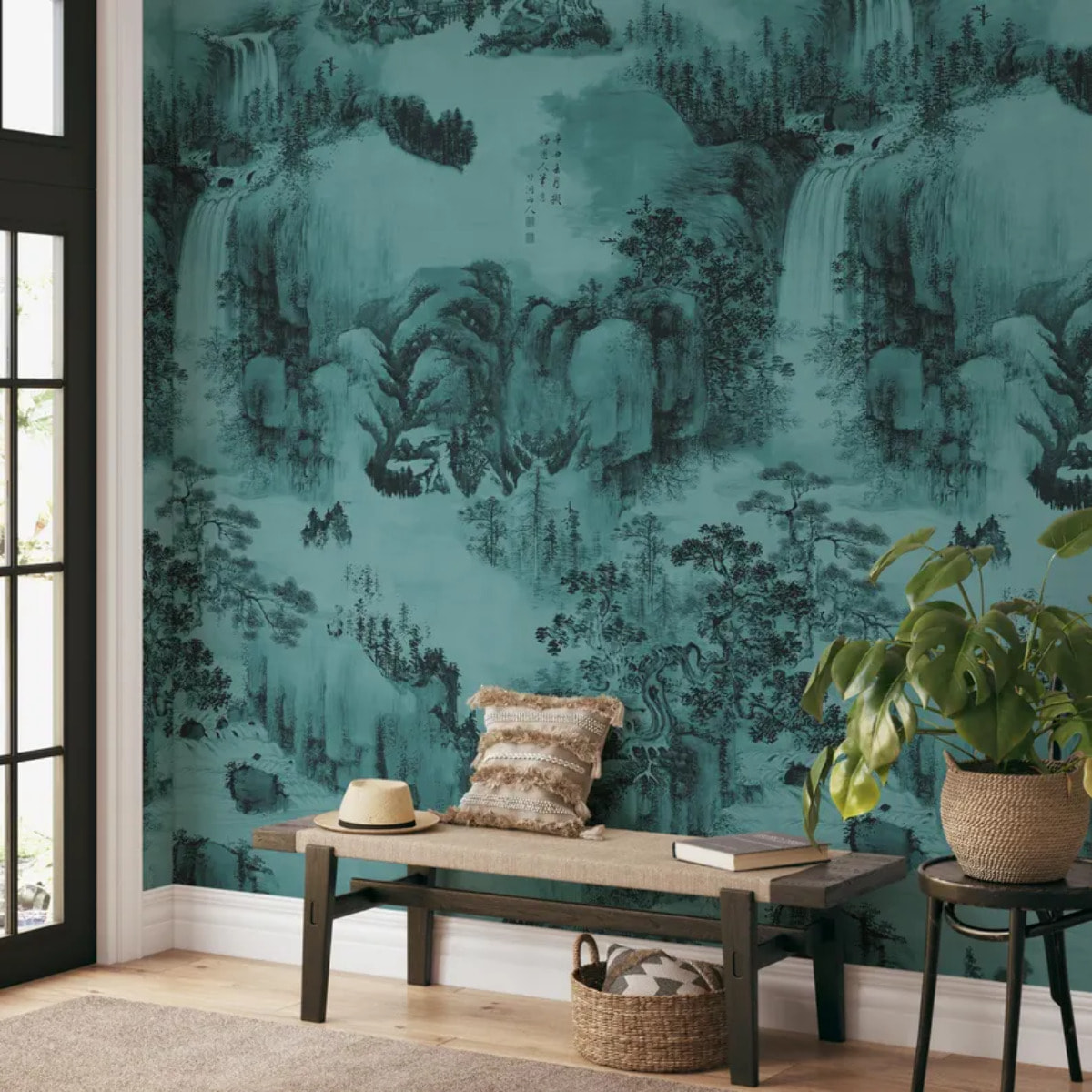 Carta da Parati Verde Giada