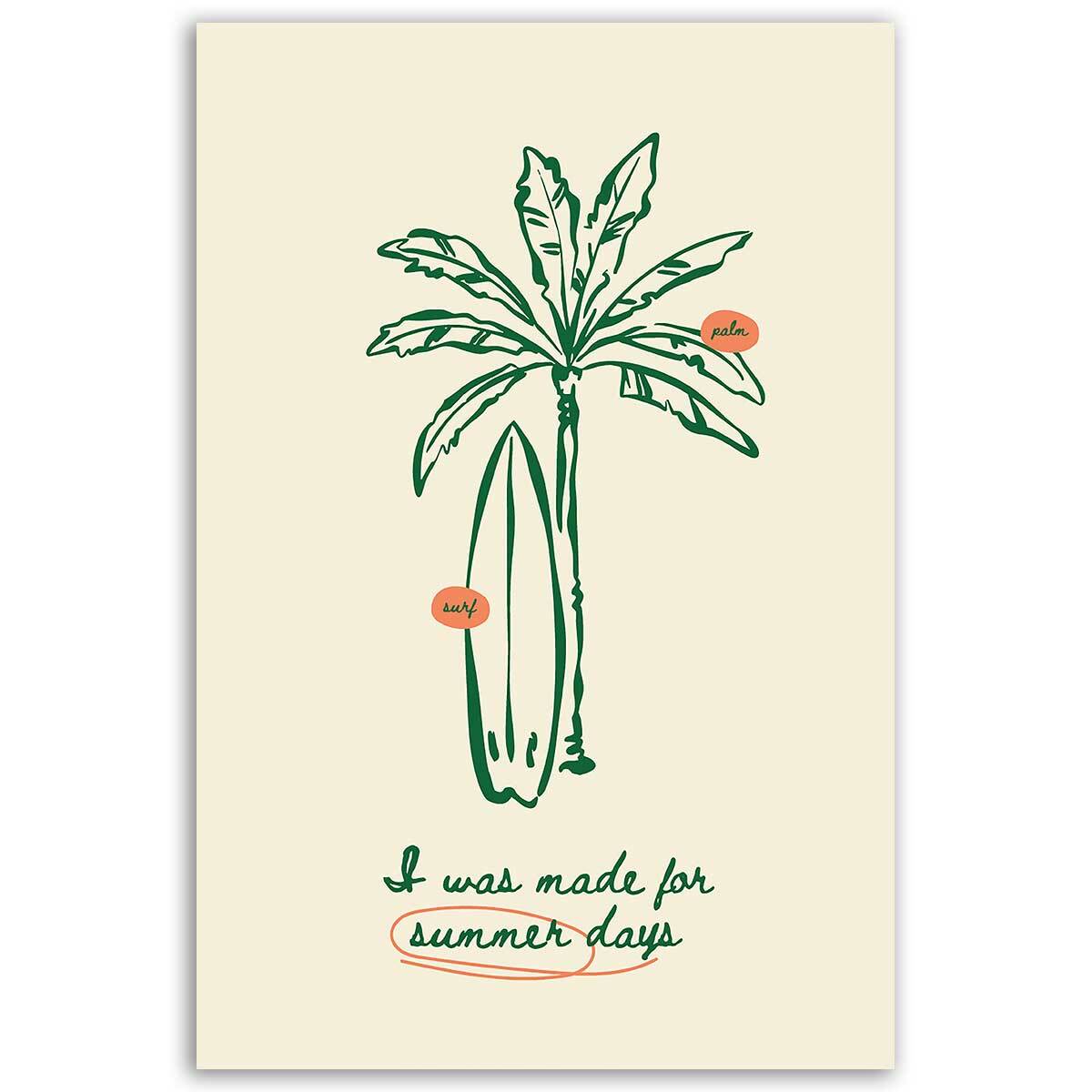 Tableau palmier Summer Days Toile imprimée