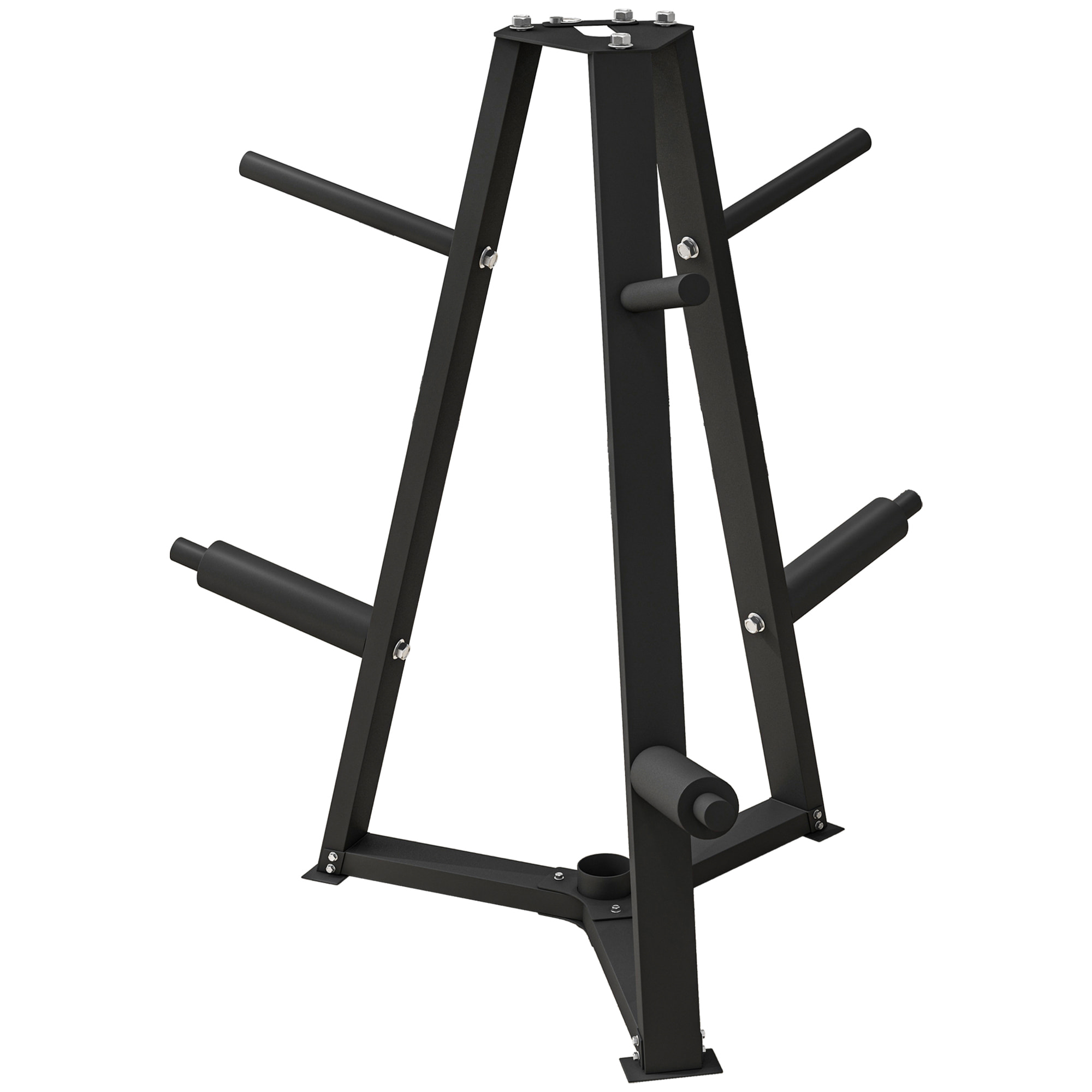 Support de poids pour plaques barre d'haltère - rack de rangement poids max. 300 Kg - acier noir