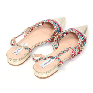 Ballerine in simil pelle con intreccio