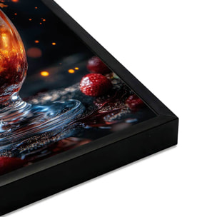 Affiche encadrée dessert gourmand artistique Affiche + cadre en métal - Noir