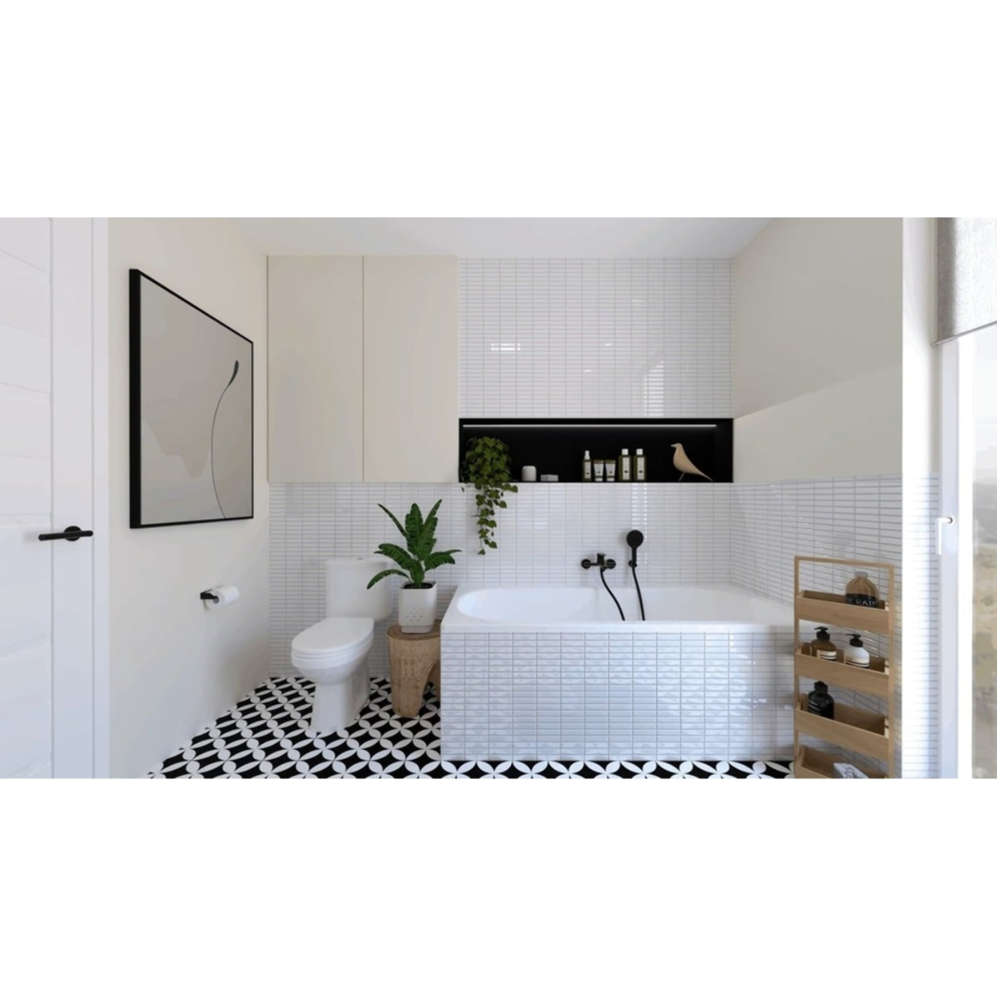 Mitigeur de salle de bain Swiss Aqua Technologies Mood sans kit de douche 150 mm noir SATBSMOOD222C