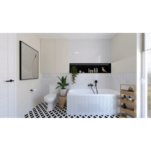 Mitigeur de salle de bain Swiss Aqua Technologies Mood sans kit de douche 150 mm noir SATBSMOOD222C