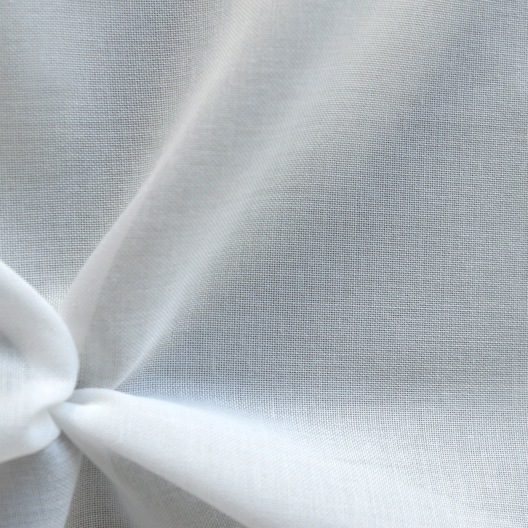 Tissu en voile d'étamine unie et bas plombé - Blanc
