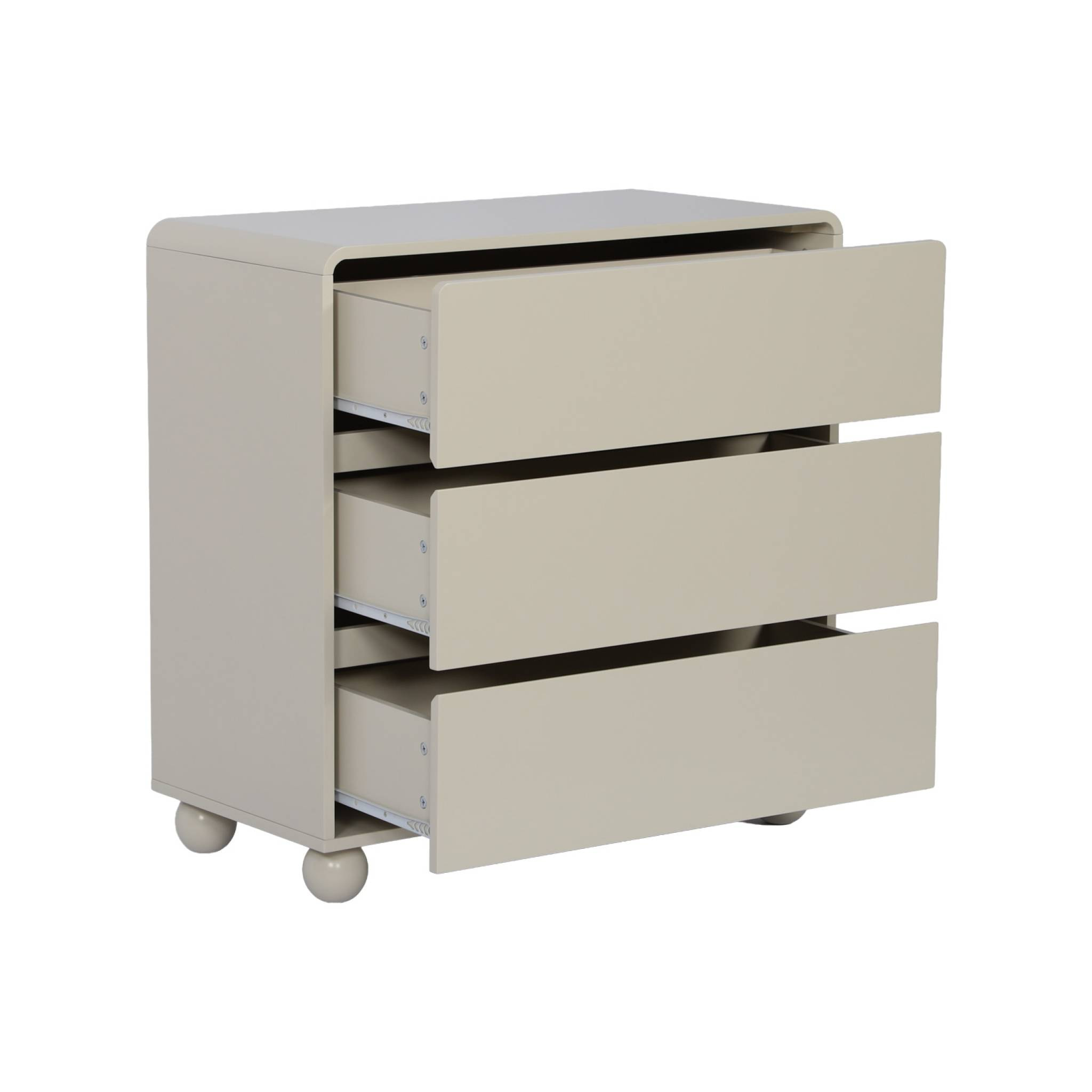 Commode enfant décor bois laqué 3 tiroirs NOUSHKA