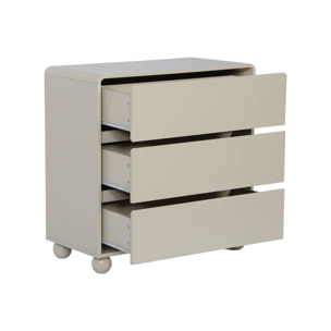 Commode enfant décor bois laqué 3 tiroirs NOUSHKA
