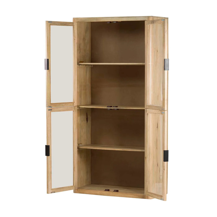 Cabinet Madera Mango Marron Felo 100x45x200 Cm