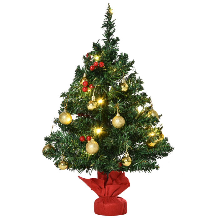 Mini árbol de Navidad con 73 Ramas de PVC ÃÂ¤20x60cm Verde