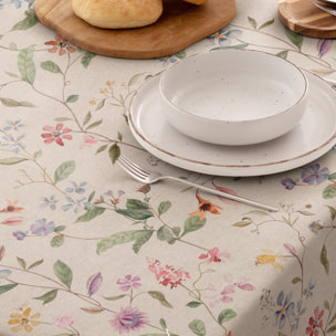 Nappe anti-taches PEONIA MULTICOLORE - en 100 % coton