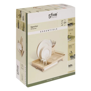 Égouttoir extensible 1 niveau Essentiels beige
