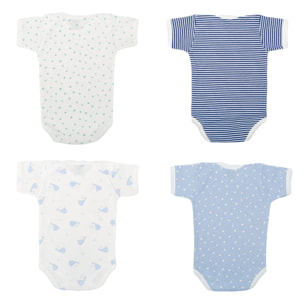 Pack 4 Body Basico Manga Corta