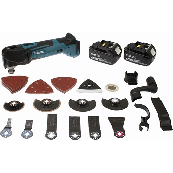 Lijadora-cortadora multifunción MAKITA 18V 4.0 Ah - 2 baterías 4.0Ah cargador - DTM51RMJX3