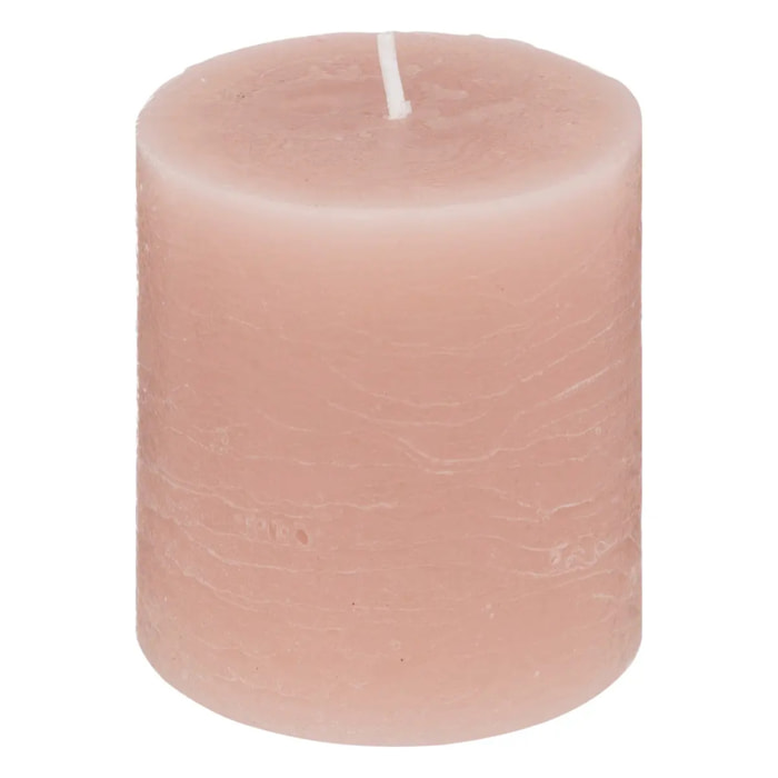 Bougie rustique rose clair 220g
