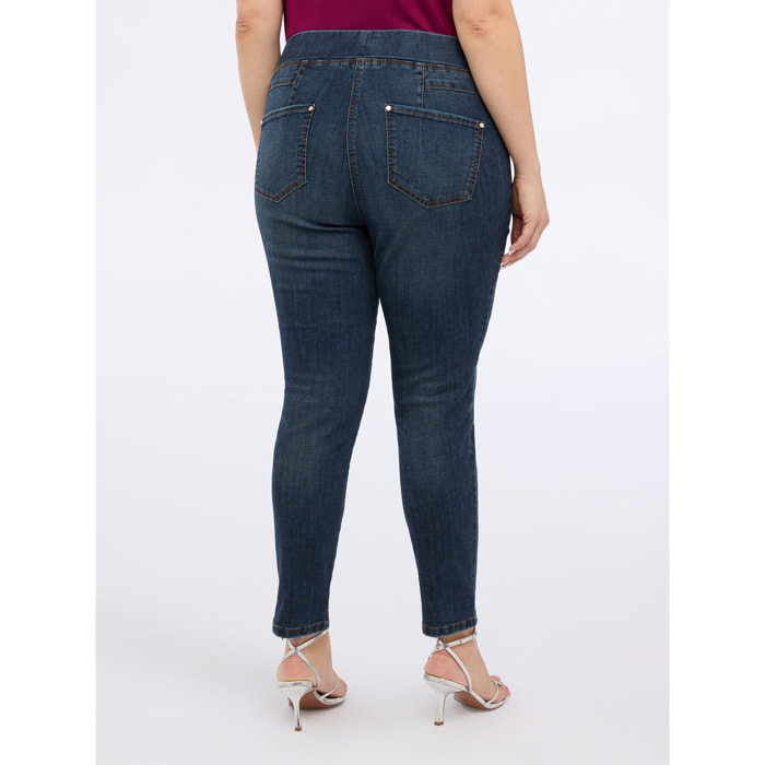 Fiorella Rubino - Jeggings dalla vita elasticizzata - Blu