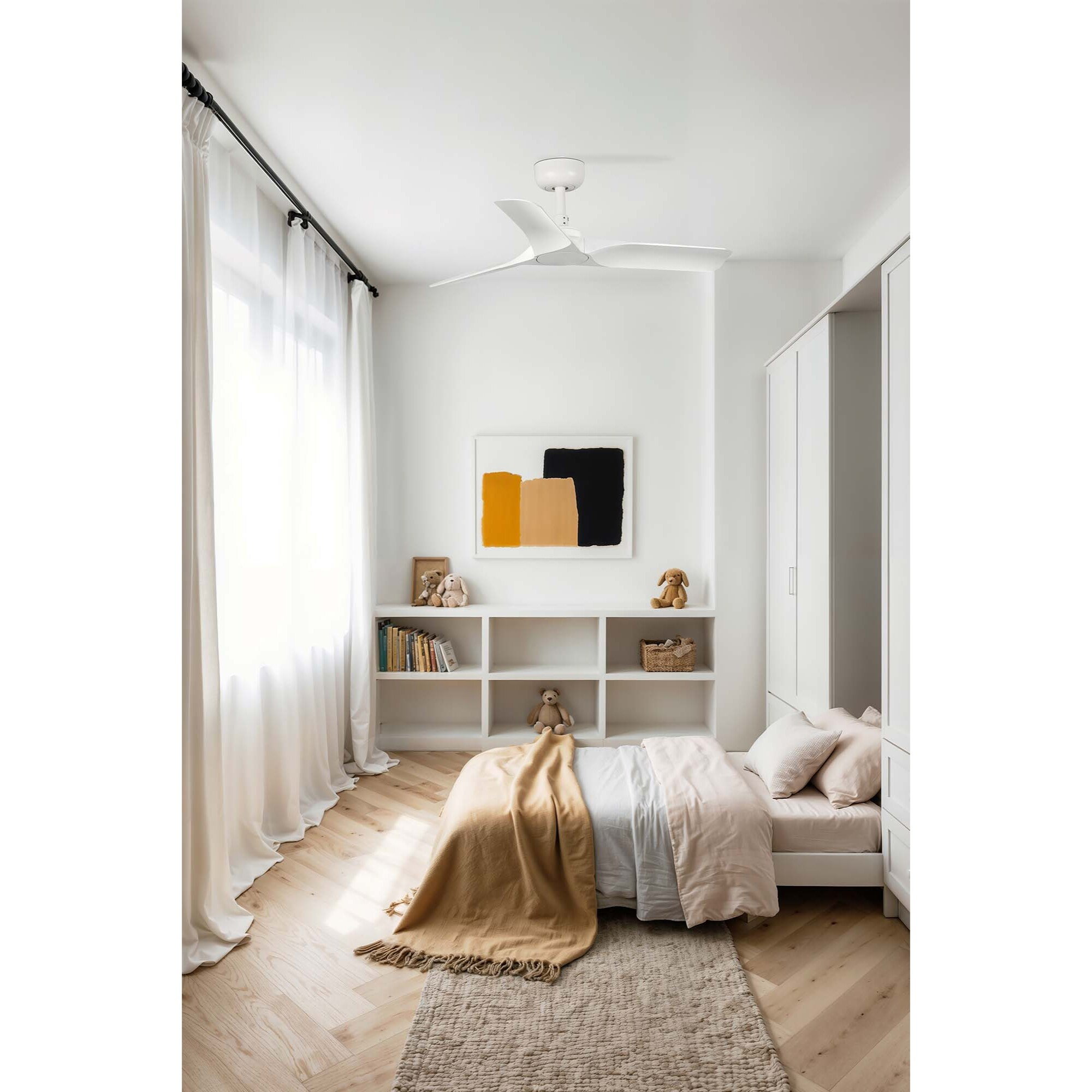 HEY S Ventilador de techo blanco