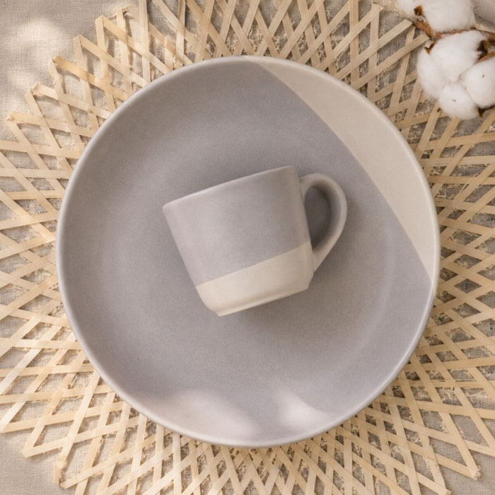 Lot de 6 tasses, TERRE DE SIENNE