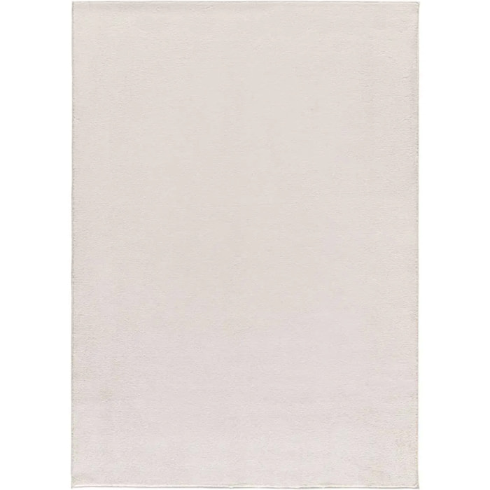CORALINE Alfombra lisa lavable color blanco, varias medidas disponibles.