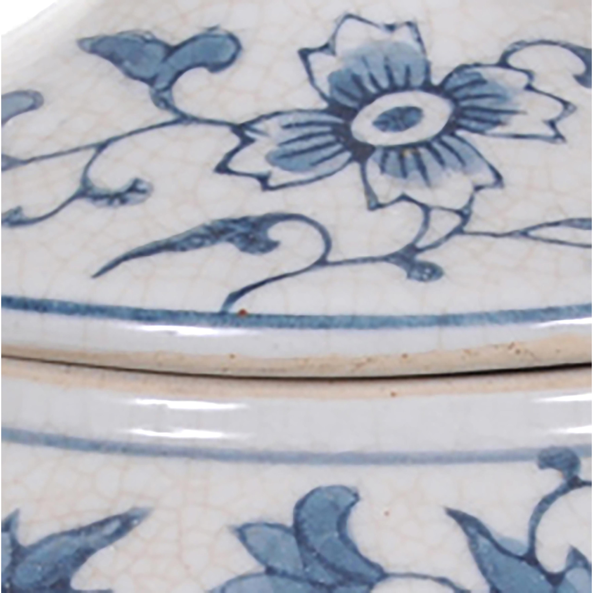 Giara In Ceramica Decorata. Altezza 18 Cm - Pezzi 1 - 12,5X18X12,5cm - Colore: Blu - Bianchi Dino - Ceramica