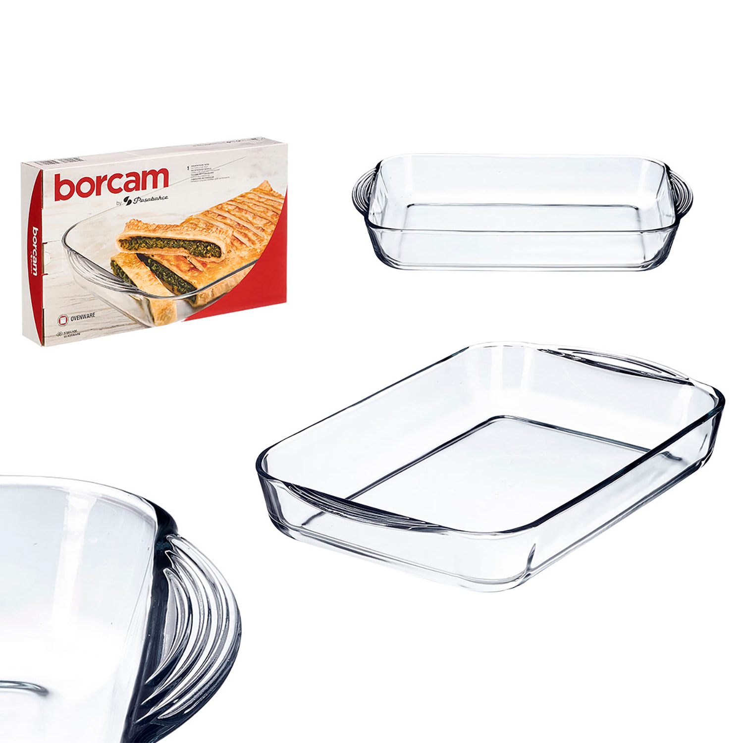 Bandeja rectangular borcam 3850ml