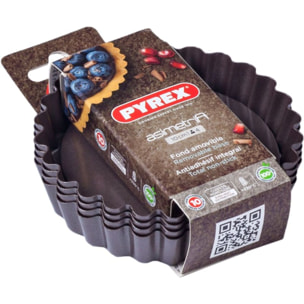 Moule à tartelette PYREX Lot 4 tartelettes Asimetria