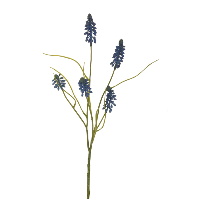 Ramo Di Muscari. Altezza 51 Cm - Pezzi 12 - 6X51X7cm - Colore: Blu - Bianchi Dino - Fiori Artificiali