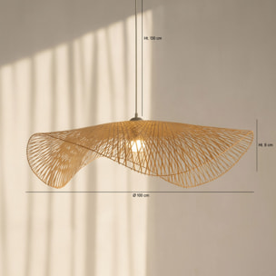 Suspension aérienne en bambou tressé 100cm CARAVELLE