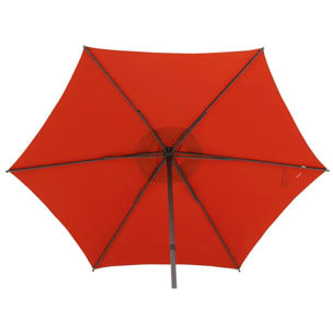 Parasol droit carré "Soya" Ambre 2,7m en acier et polyester