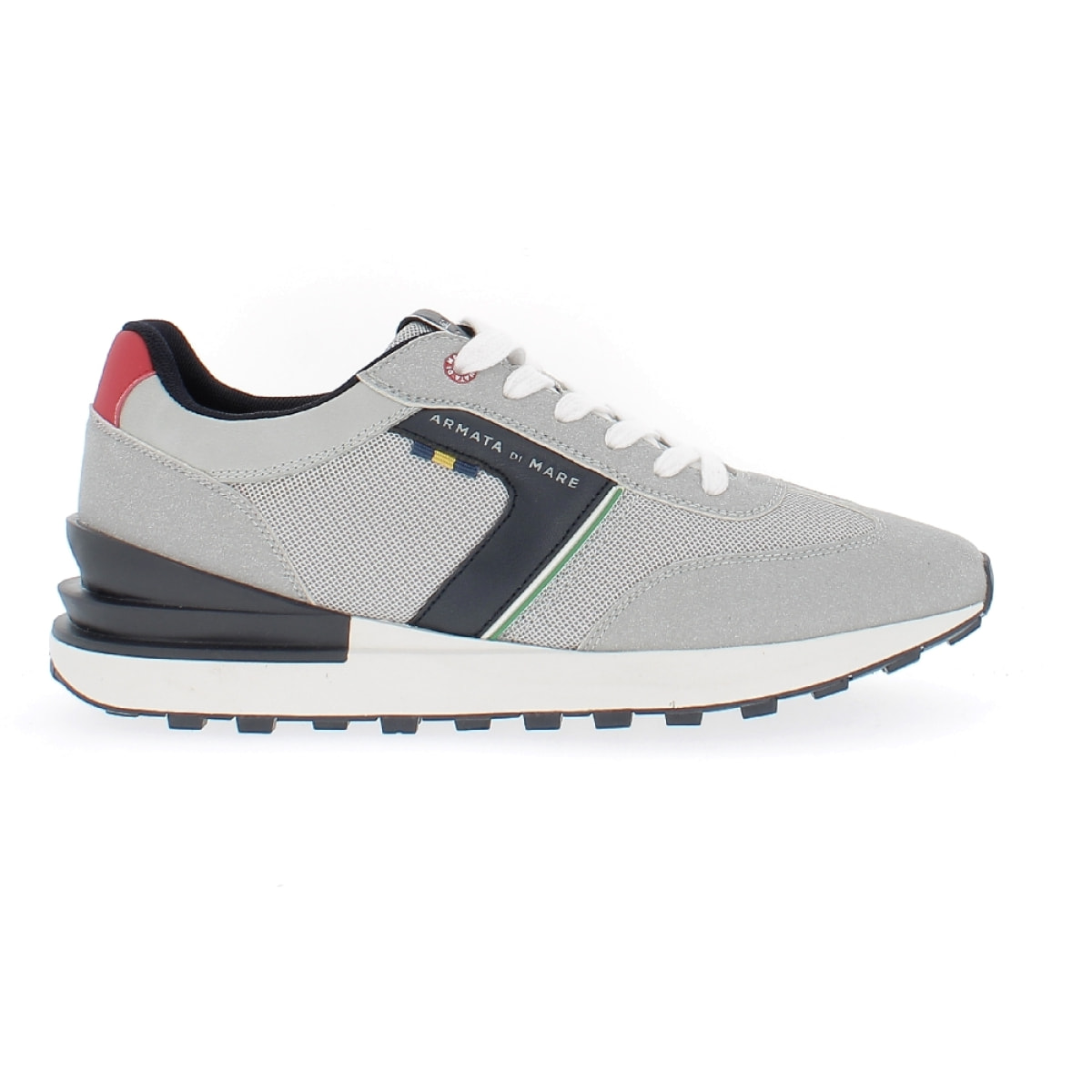 Armata di Mare Scarpe Uomo Sneakers Casual Stringate con Soletta Rimovibile in Memory Foam AMU SS23D317 Lt Grey