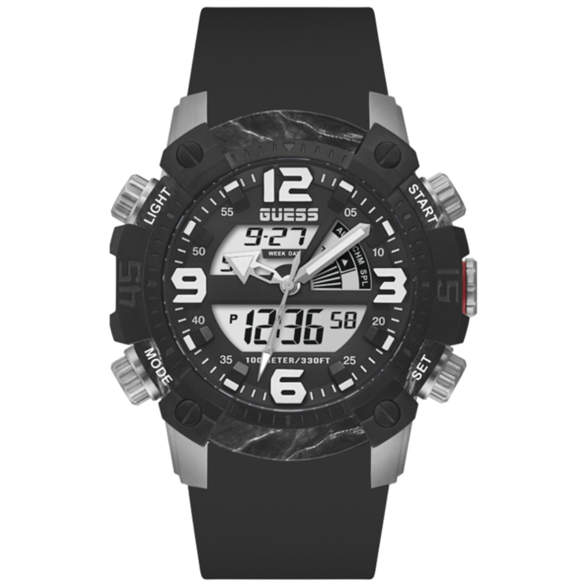 Reloj Guess GW0421G1 Hombre Analogico/digital Cuarzo con Correa de Silicona