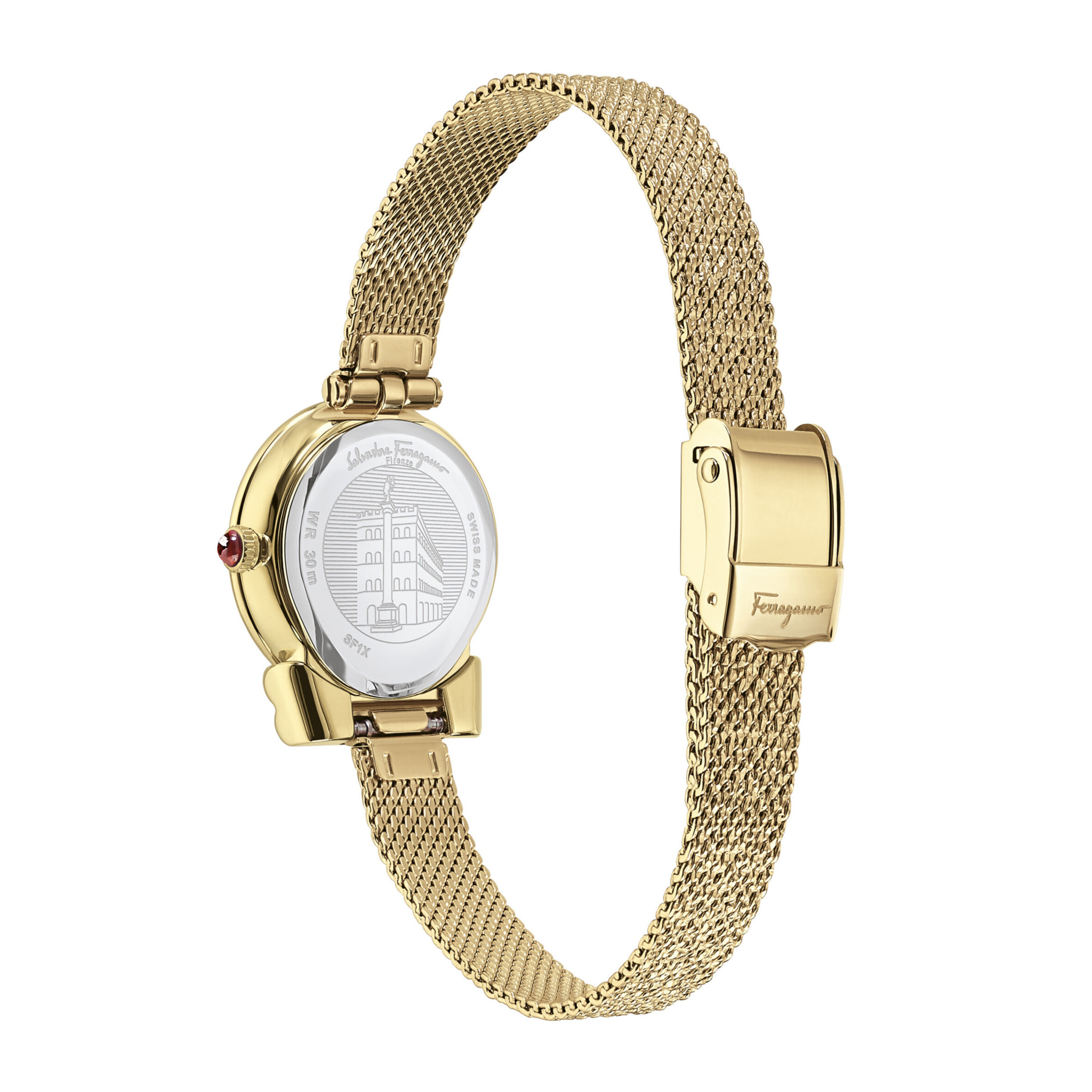 Ferragamo Reloj Analógico De Cuarzo. Gancini Stone