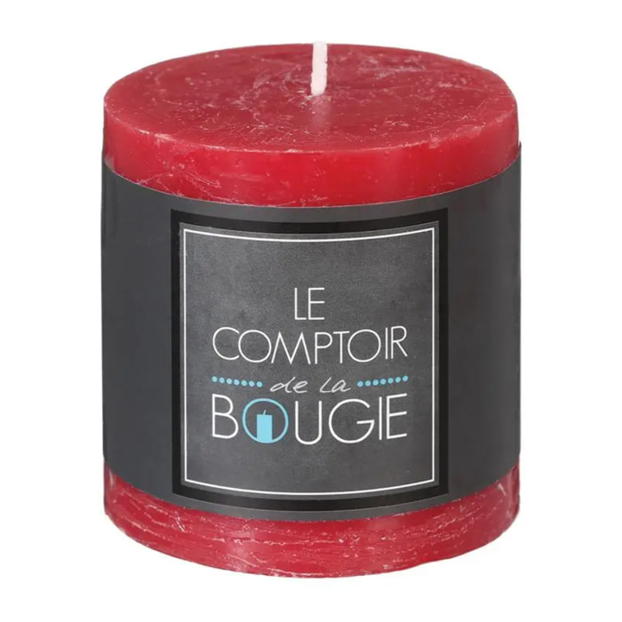 Bougie rustique rouge 220g