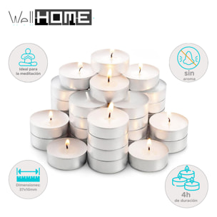 set de velas candelitas blancas sin aromas en set de 100 unidades 37x10mm