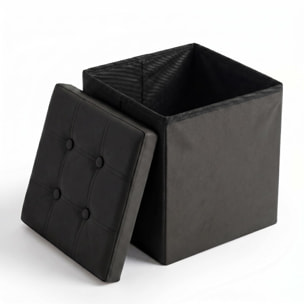 Pouf contenitore in PVC - NERO