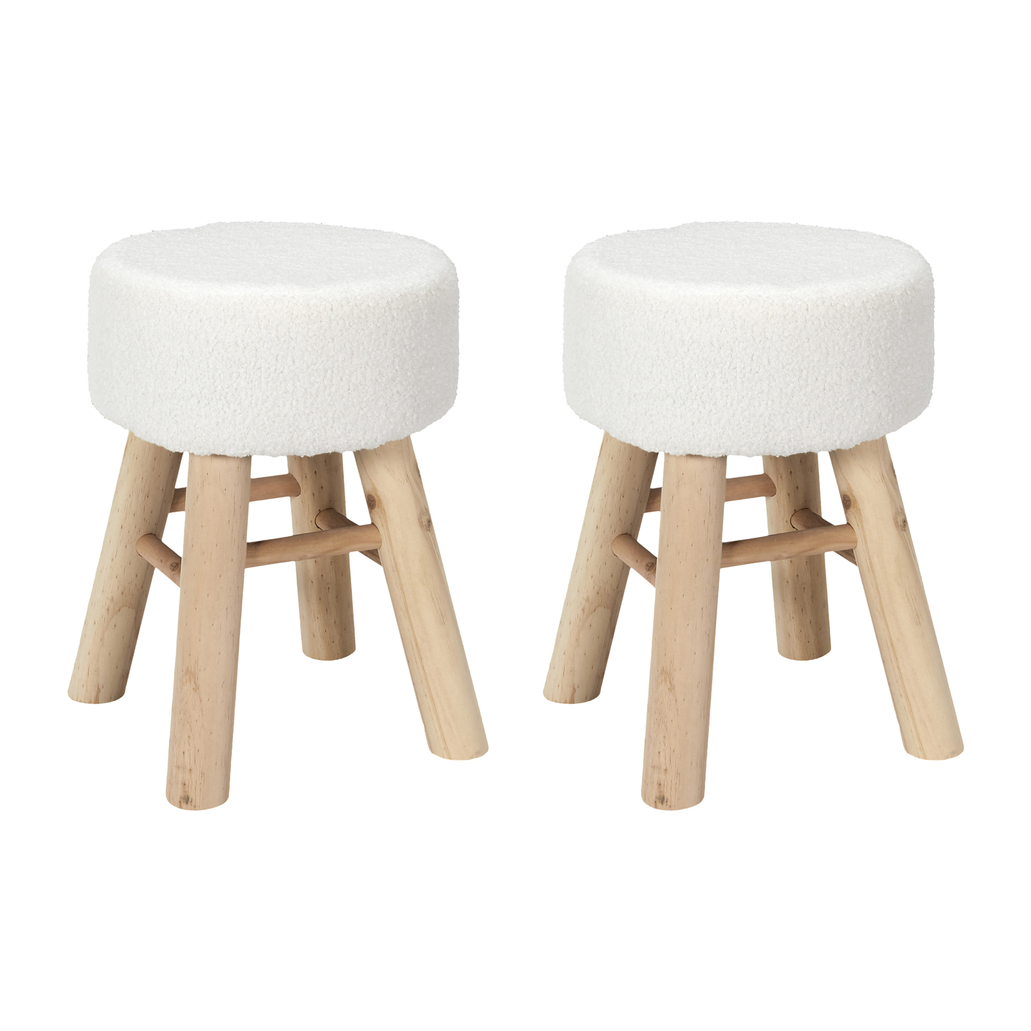 Tabouret Bouclette Hera - Lot De 2