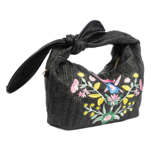 Bisagno Bolso de hombro Mujer. Fabricado en tela y piel sintética PU con diseño de flores.