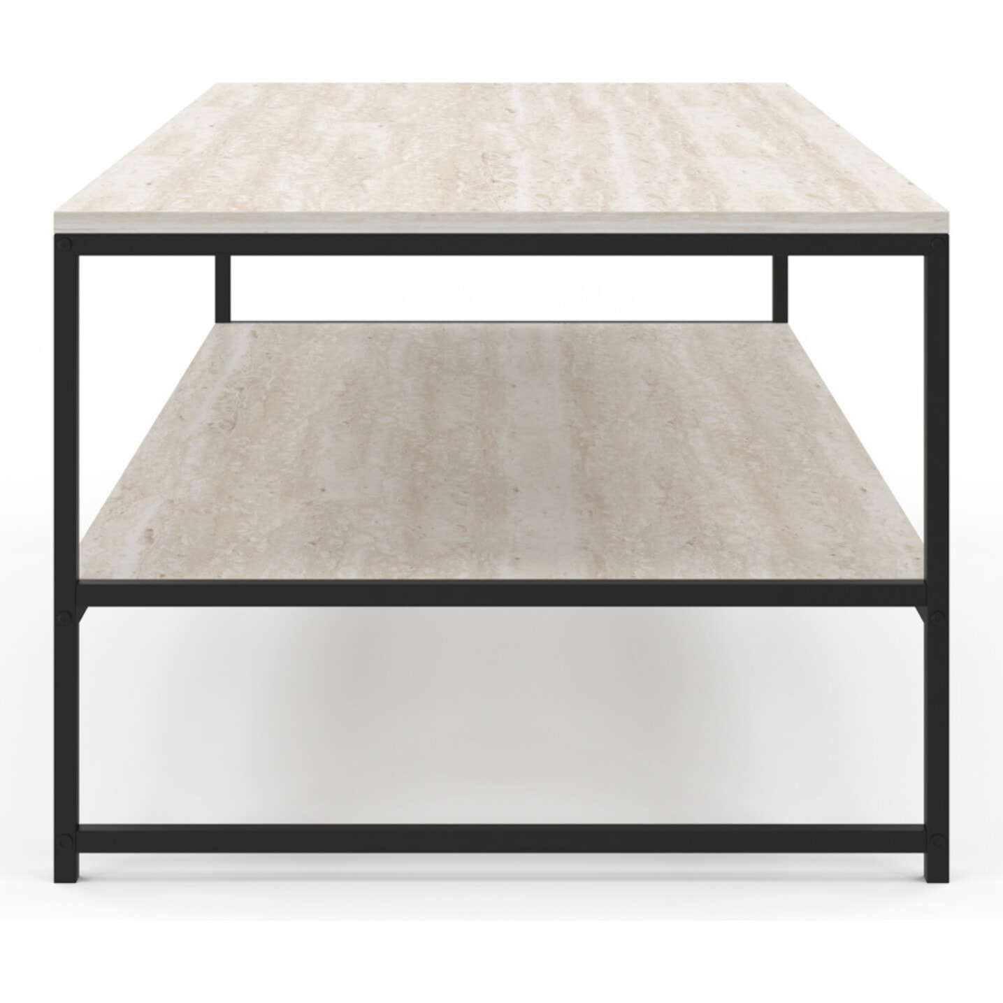 Table basse double plateau effet travertin
