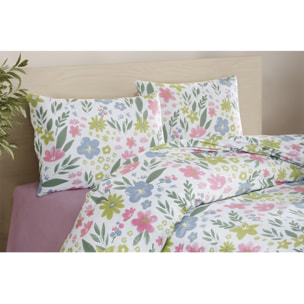 Parure housse de couette et taie(s) d'oreiller coton imprimé