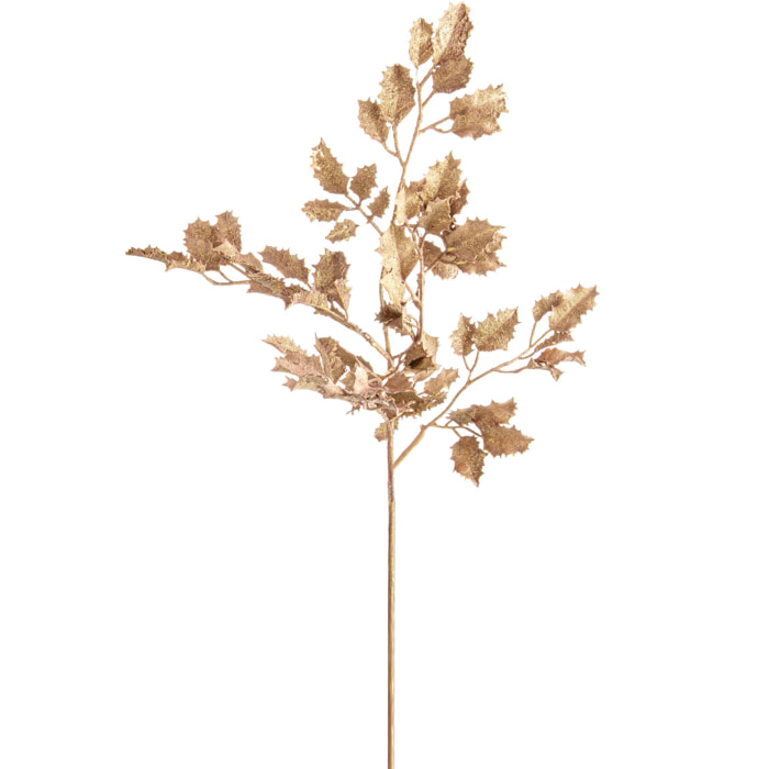 Ramo Agrifoglio - Pezzi 2 - Colore Dorato - 27x94Hx14cm - Bianchi Dino