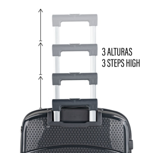 Juego De Maletas Rígidas Pp Itaca Moscu Antracita