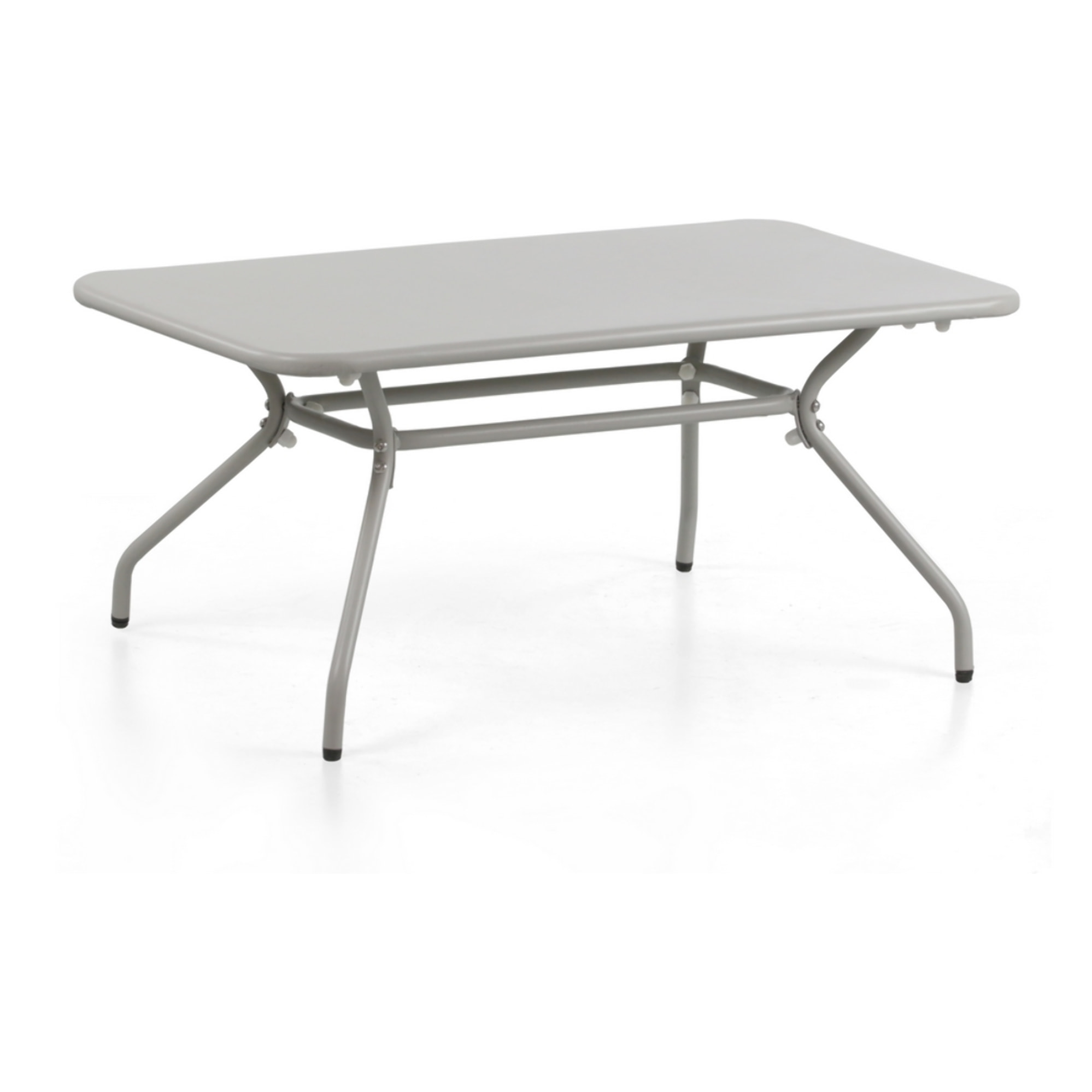 Set da giardino in acciaio con cuscini motivo floreale grigio - Daisy