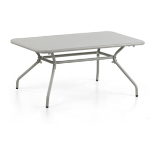 Set da giardino in acciaio con cuscini motivo floreale grigio - Daisy