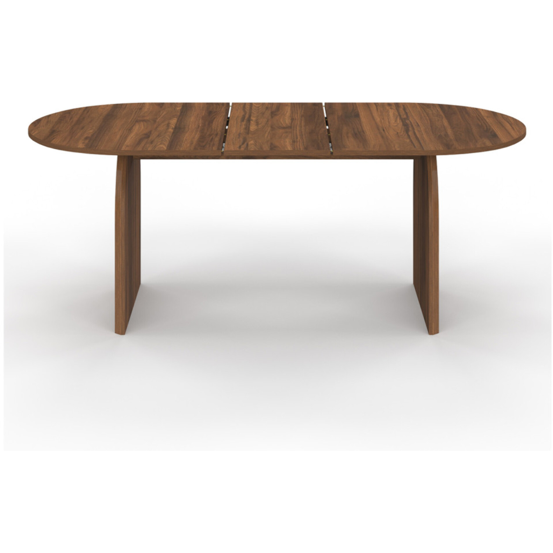 Table à manger extensible Japandi effet bois noyer 160-200cm