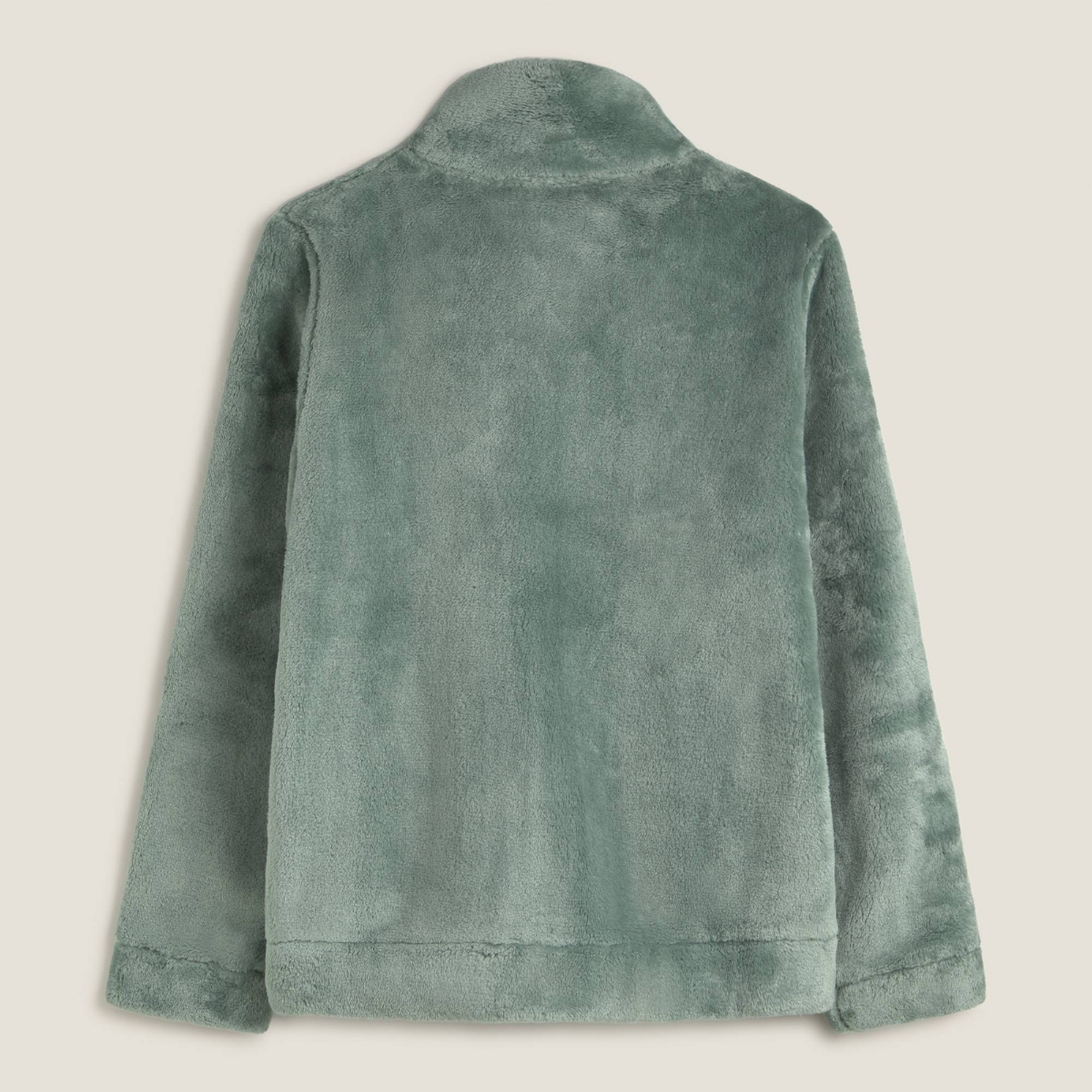 Chaqueta polar efecto pelo suave Est color verde Poliéster